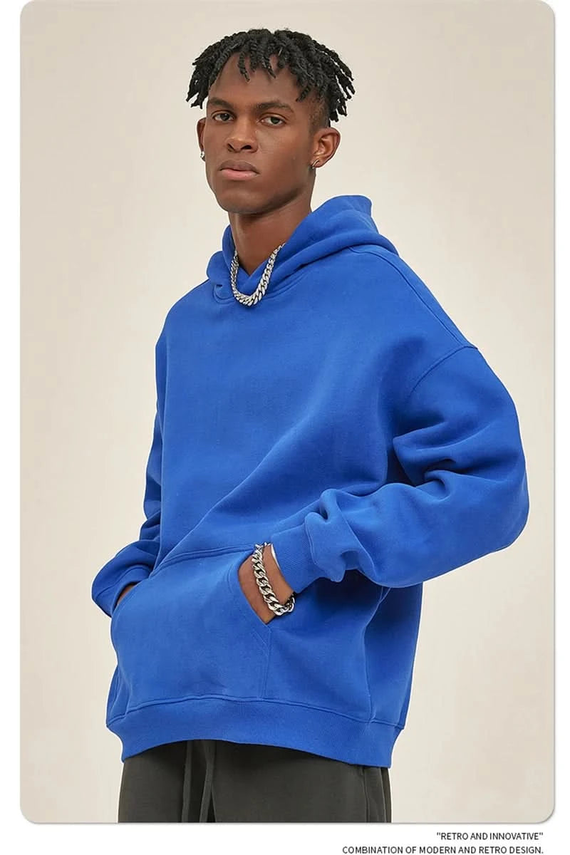 Fleece Hooded Sweatshirt | Unisex Oversized Winter Hoodie Pullover - FitZone360