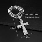 Luxe Cross Pendant | Gold Tone & Crystal - FitZone360