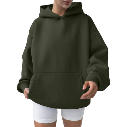 Trendy Solid Color Sports Hoodies | Fleece Sweatshirts for Men & Women | Couple Pullover for Spring & Autumn - FitZone360