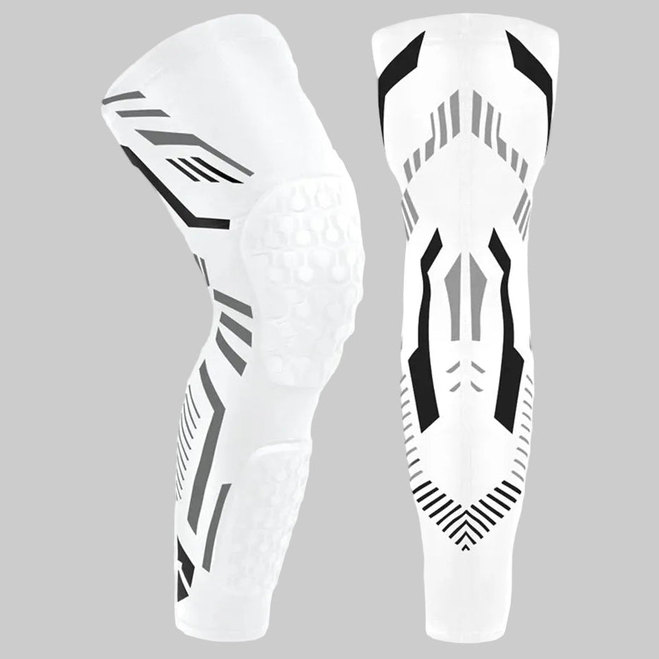 Padded Knee & Shin Compression Sleeve for Muay Thai, MMA & Martial Arts | Impact Protection, Support & Flexibility - FitZone360