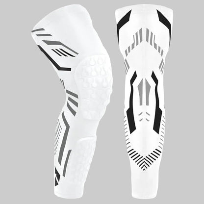 Padded Knee & Shin Compression Sleeve for Muay Thai, MMA & Martial Arts | Impact Protection, Support & Flexibility