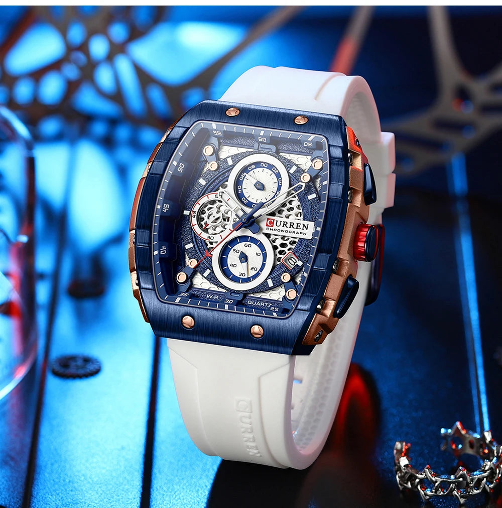 Top Brand Men's Watches | Luxury Square Quartz Wristwatch - FitZone360