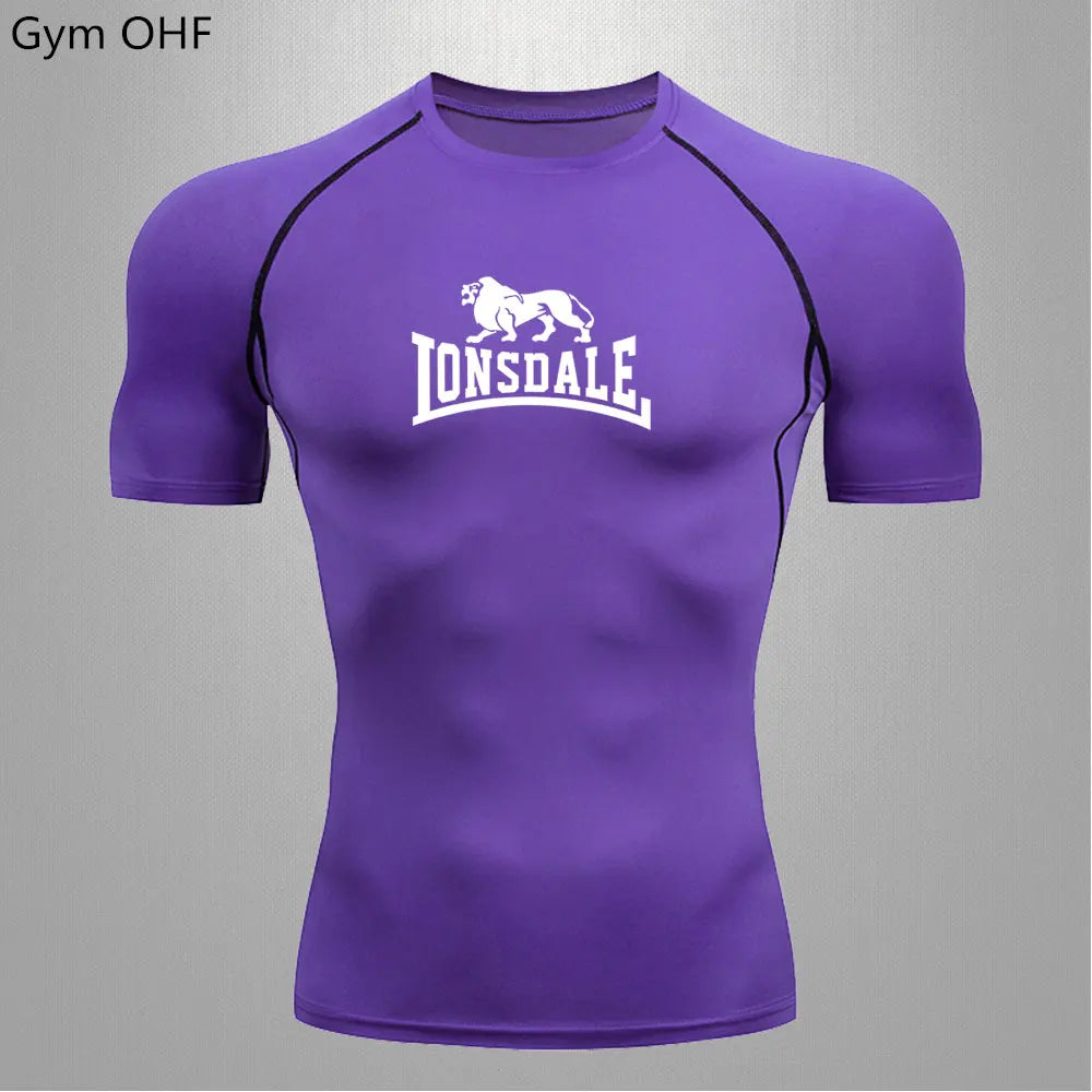 Lonsdale Men's Compression Gym Shirt – Quick-Dry Tight Fit for Fitness & Training - FitZone360