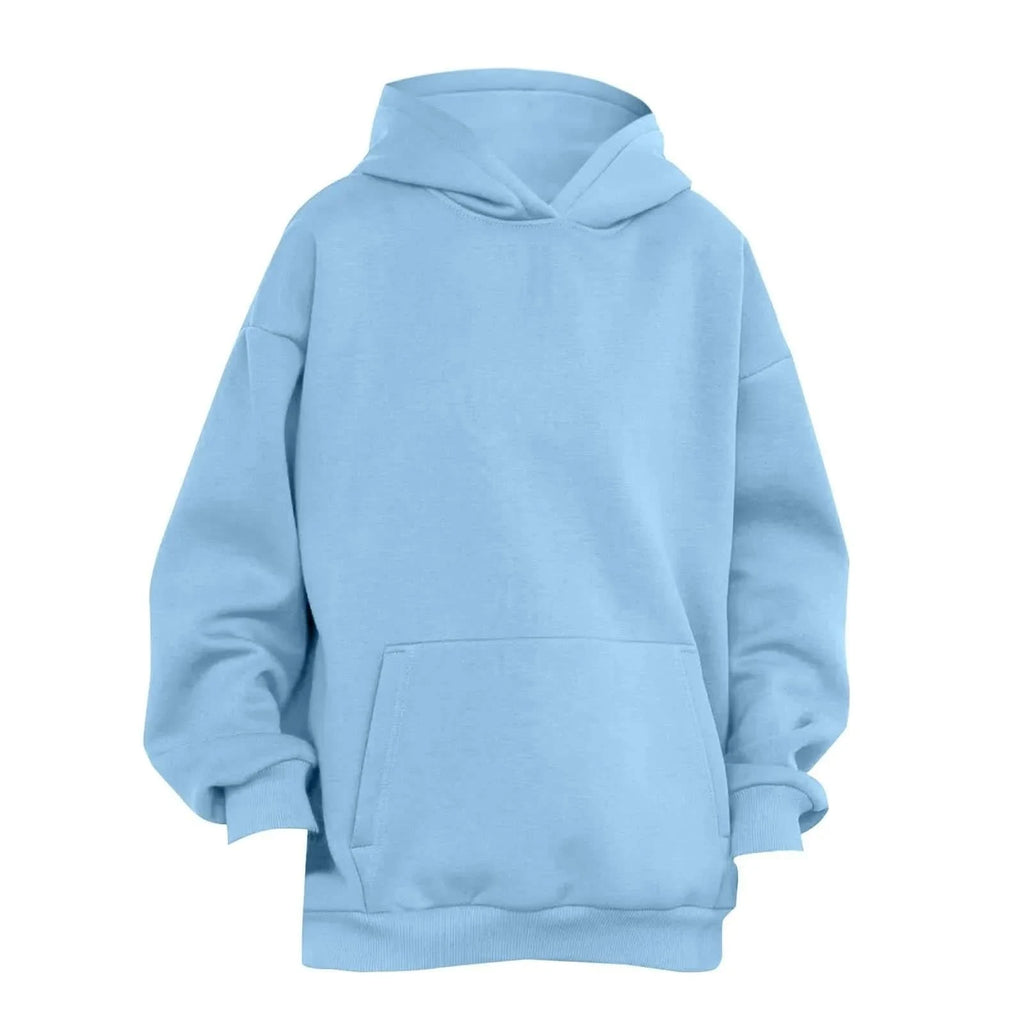 Trendy Solid Color Sports Hoodies | Fleece Sweatshirts for Men & Women | Couple Pullover for Spring & Autumn - FitZone360