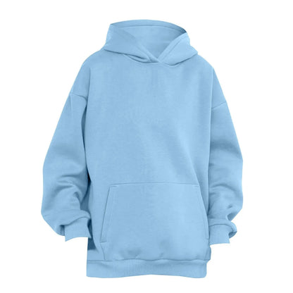 Trendy Solid Color Sports Hoodies | Fleece Sweatshirts for Men & Women | Couple Pullover for Spring & Autumn