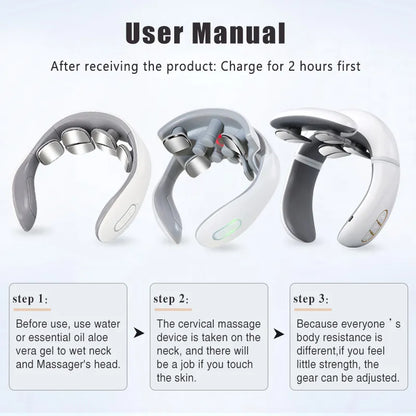 Electric Neck Massager with Magnetic Pulse Therapy