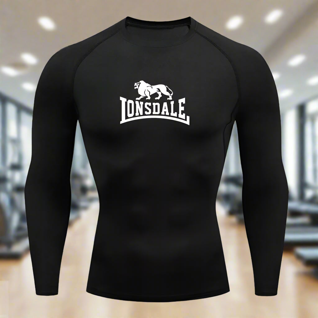 Lonsdale Men's Compression Gym Shirt – Quick-Dry Tight Fit for Fitness & Training - FitZone360