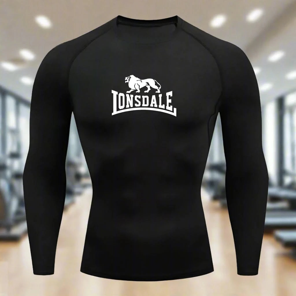 Lonsdale Men's Compression Gym Shirt – Quick-Dry Tight Fit for Fitness & Training - FitZone360