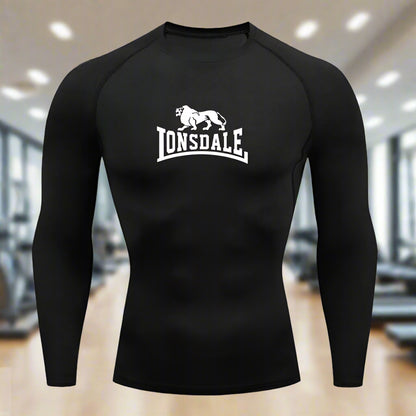 Lonsdale Men's Compression Gym Shirt – Quick-Dry Tight Fit for Fitness & Training - FitZone360