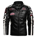 Men’s Vintage Motorcycle Jacket | Embroidered Biker Bomber Coat