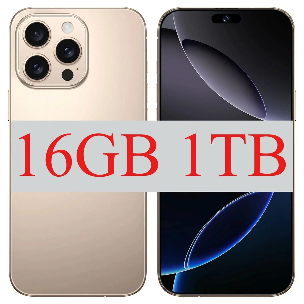 I16 Pro Max 7.3" HD 5G Smartphone – Global Android 14 Mobile Phone with Dual SIM, 8000mAh Battery, Unlocked 4G/5G Cellphone - FitZone360