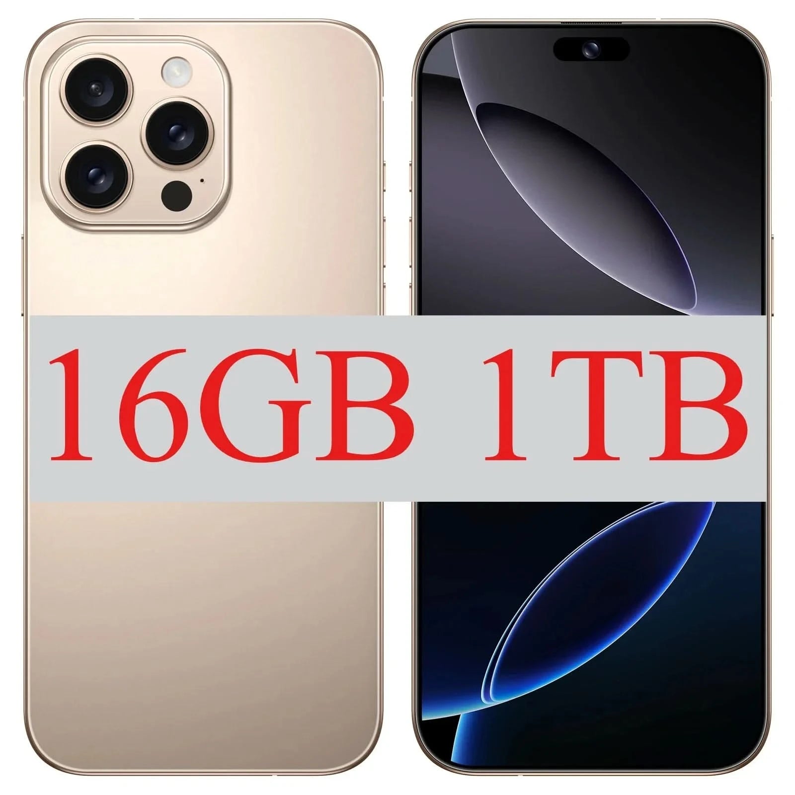 I16 Pro Max 7.3" HD 5G Smartphone – Global Android 14 Mobile Phone with Dual SIM, 8000mAh Battery, Unlocked 4G/5G Cellphone - FitZone360