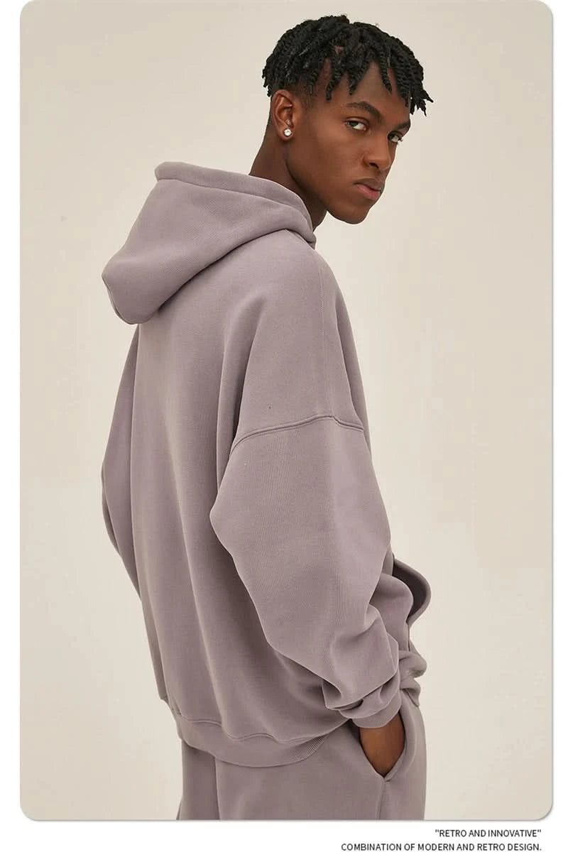 Fleece Hooded Sweatshirt | Unisex Oversized Winter Hoodie Pullover - FitZone360
