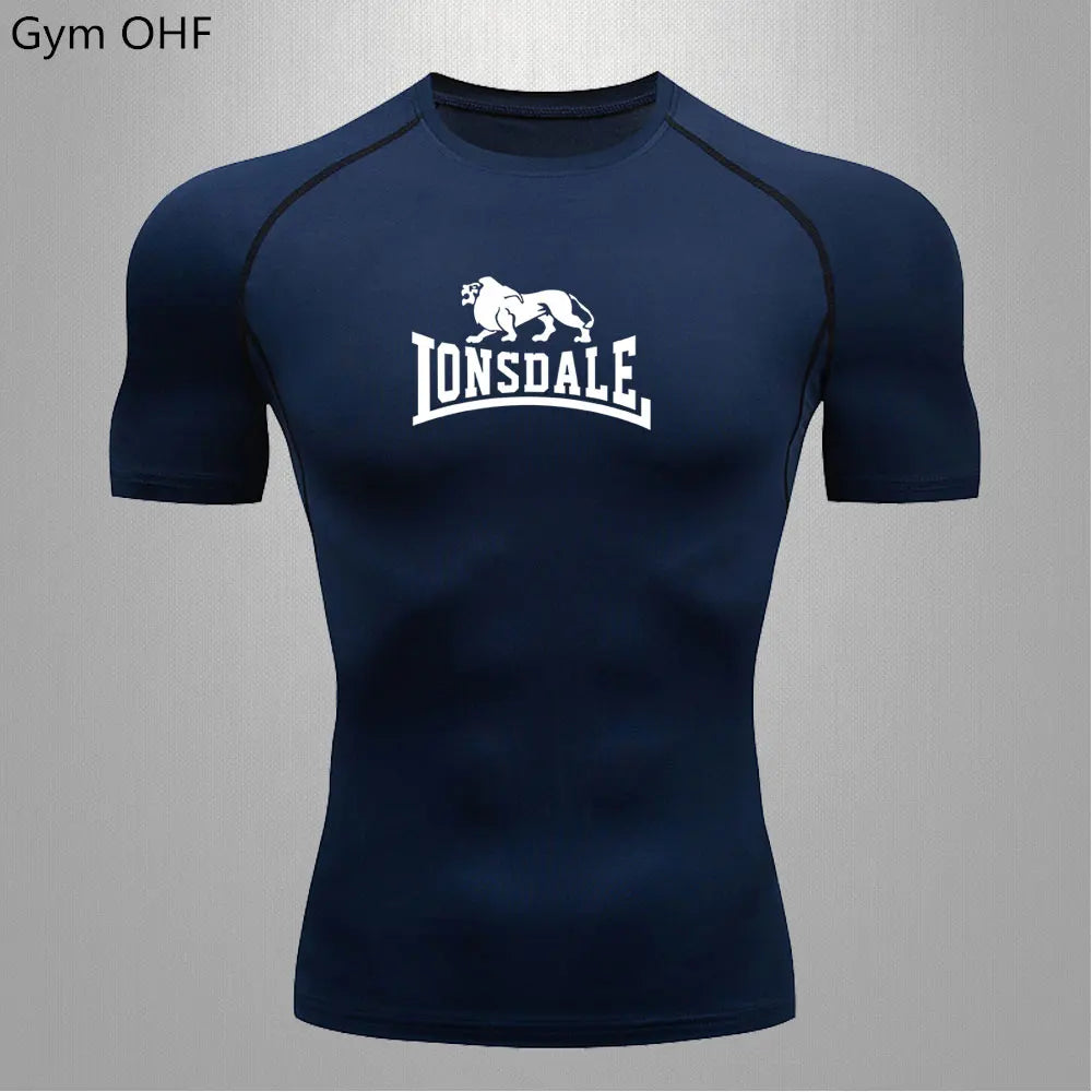 Lonsdale Men's Compression Gym Shirt – Quick-Dry Tight Fit for Fitness & Training - FitZone360