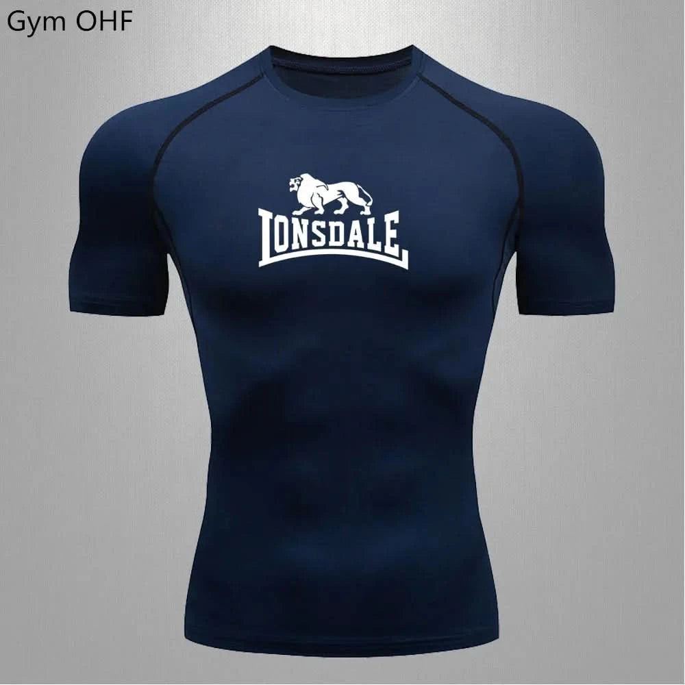 Lonsdale Men's Compression Gym Shirt – Quick-Dry Tight Fit for Fitness & Training - FitZone360
