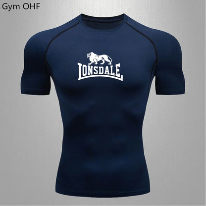 Lonsdale Men's Compression Gym Shirt – Quick-Dry Tight Fit for Fitness & Training - FitZone360