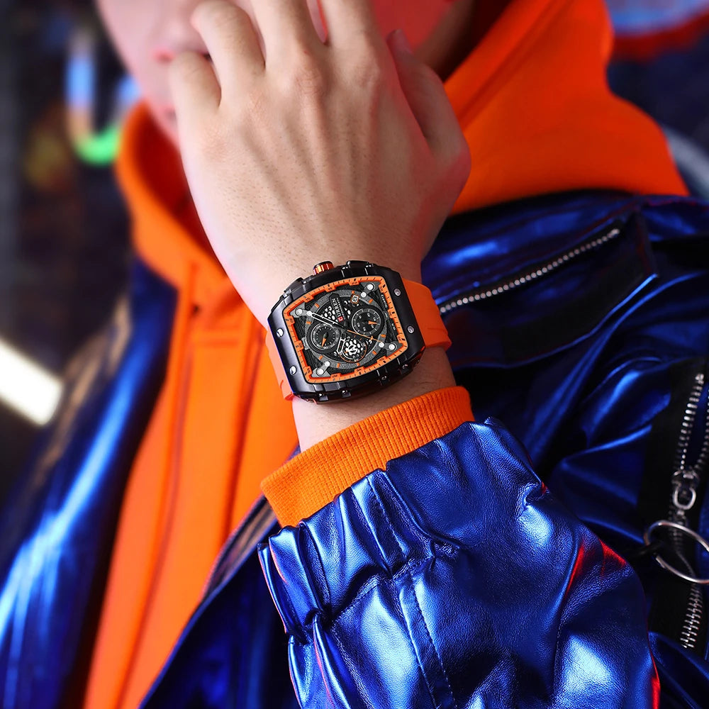 Top Brand Men's Watches | Luxury Square Quartz Wristwatch - FitZone360