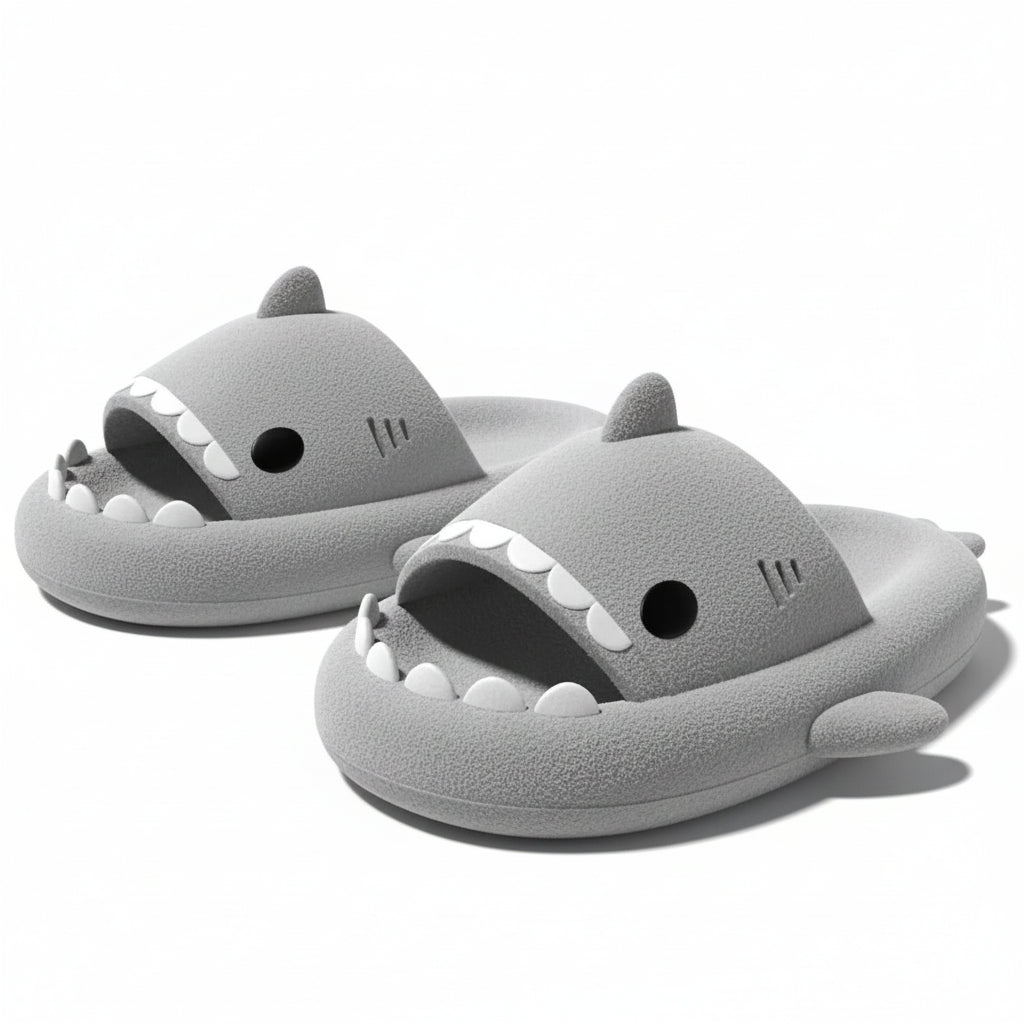 🦈 Shark Summer Slippers | Ultra-Soft Comfort with Non-Slip Grip & Elevated Sole - FitZone360