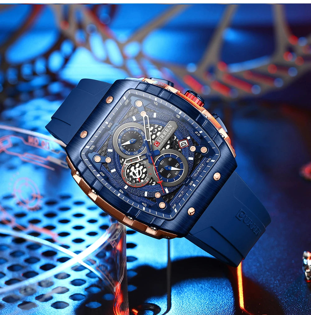 Top Brand Men's Watches | Luxury Square Quartz Wristwatch - FitZone360