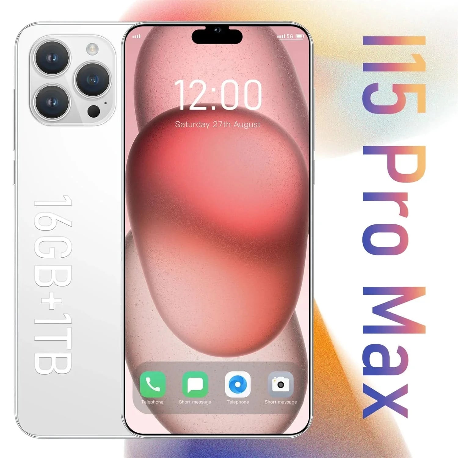 I16 Pro Max 7.3" HD 5G Smartphone – Global Android 14 Mobile Phone with Dual SIM, 8000mAh Battery, Unlocked 4G/5G Cellphone - FitZone360