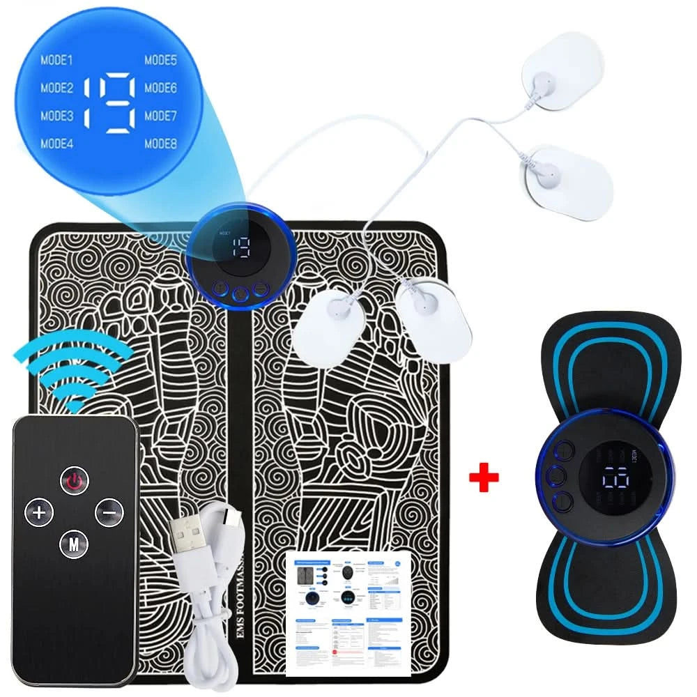 EMS Foot Massager | Feet Stimulation Pain / Swelling Relief - FitZone360