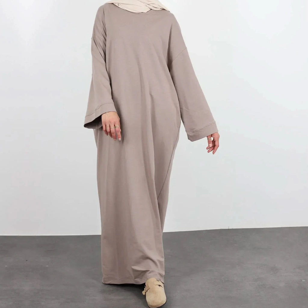 Casual Muslim Abaya Sweatshirt Dress for Women | Modest Daily Wear - FitZone360