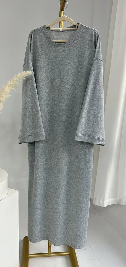 Casual Muslim Abaya Sweatshirt Dress for Women | Modest Daily Wear - FitZone360