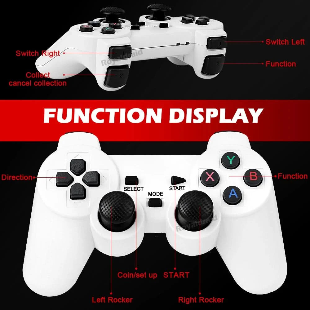 Android 11 P90 MAX Gaming Projector | 19,000+ Retro GAMES | TF Card Support | Wireless Gamepad | Dual WiFi | Portable Home Theater System - FitZone360