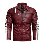 Men’s Vintage Motorcycle Jacket | Embroidered Biker Bomber Coat
