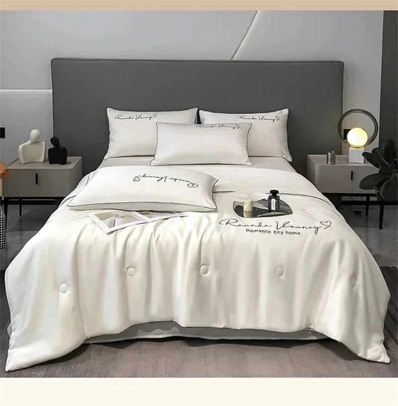 Air Conditioning Blanket | Premium Washable Ice Silk Summer Quilt Set - FitZone360
