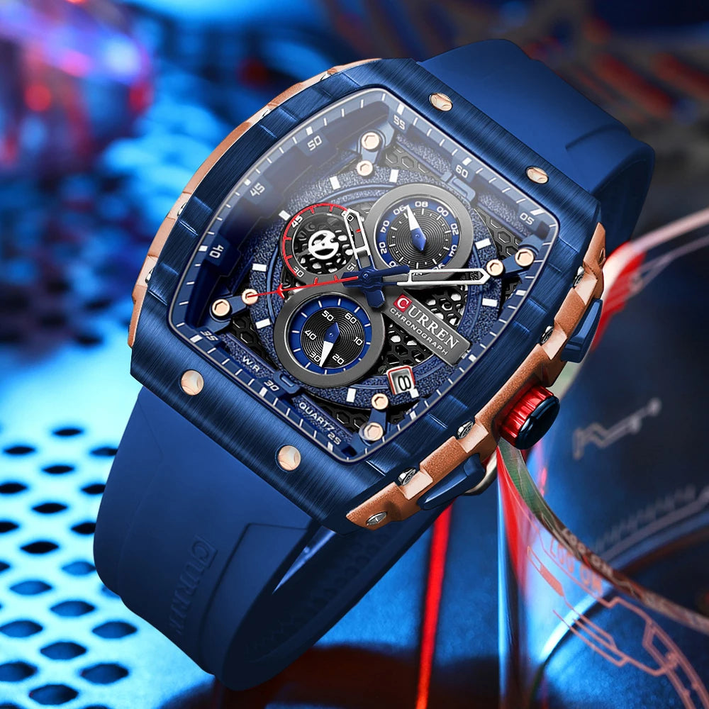 Top Brand Men's Watches | Luxury Square Quartz Wristwatch - FitZone360