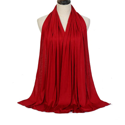 🌙 Soft Modal Cotton Jersey Hijab Scarf – 170x60cm - FitZone360