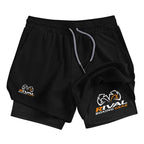 Black shorts with Rival Boxing Gear logo on a white background