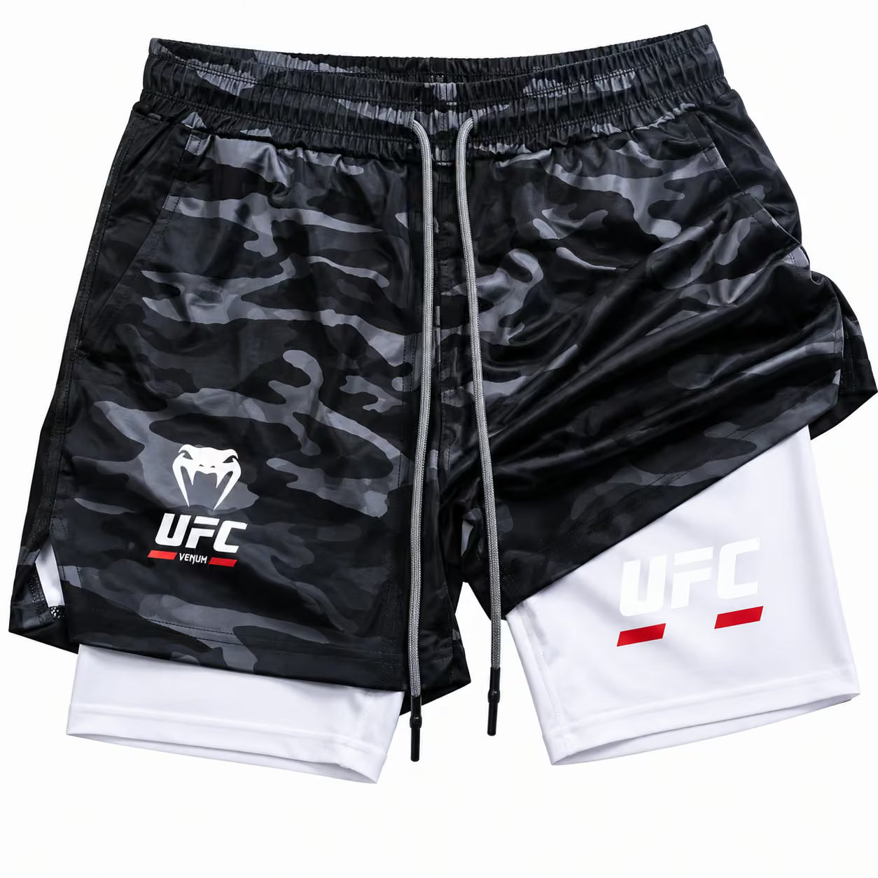 2-Layer MMA Compression Shorts | Muay Thai & Gym Training | SLIM Fit