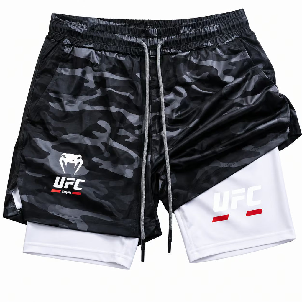 2-Layer MMA Compression Shorts | Muay Thai & Gym Training | SLIM Fit