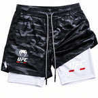 2-Layer MMA Compression Shorts | Muay Thai & Gym Training | SLIM Fit