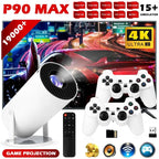 Android 11 P90 MAX Gaming Projector | 19,000+ Retro GAMES | TF Card Support | Wireless Gamepad | Dual WiFi | Portable Home Theater System - FitZone360