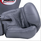 Gray boxing gloves with Twins Special logo on a white background