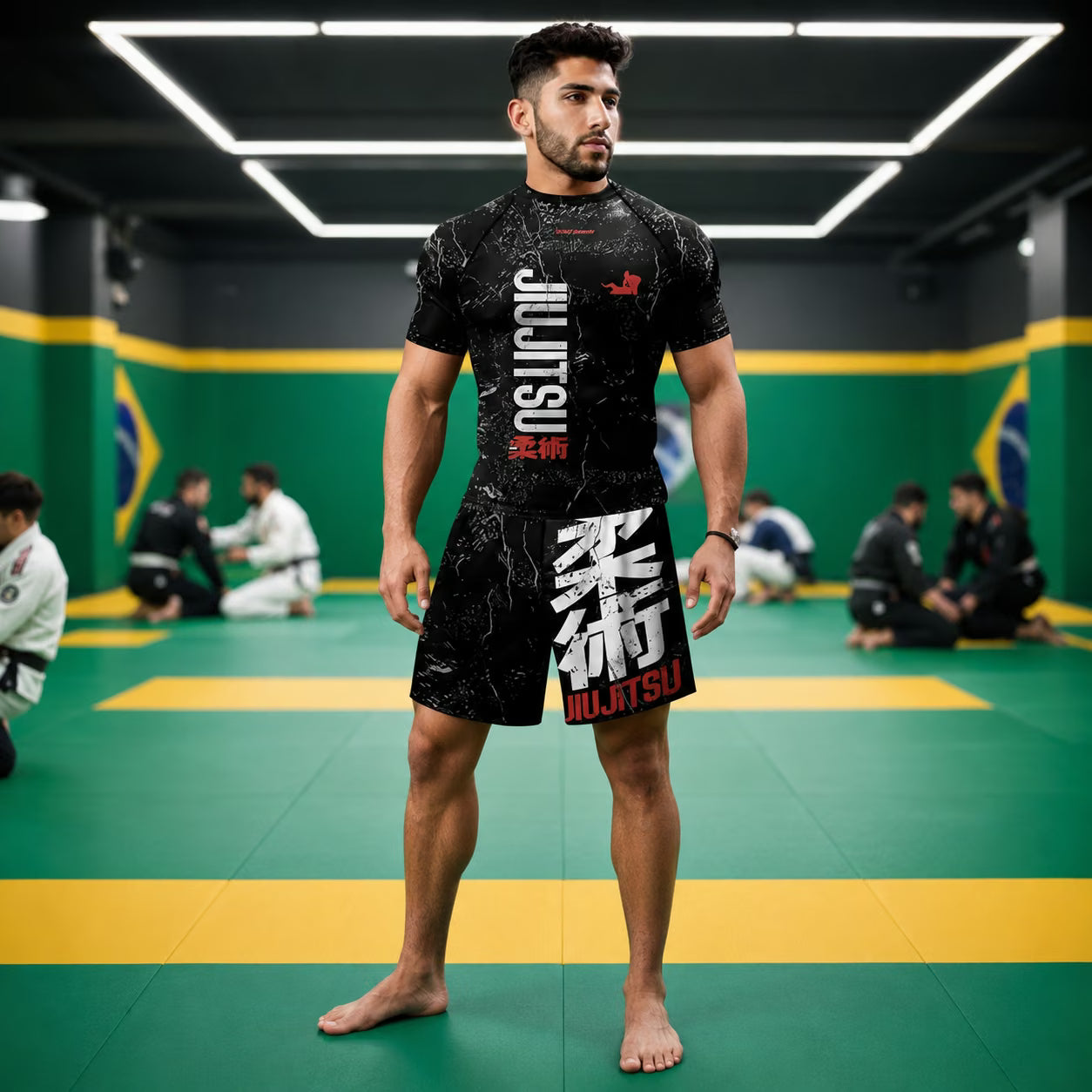 MMA Jiu Jitsu Rashguard & Shorts Set | BJJ Grappling Fightwear