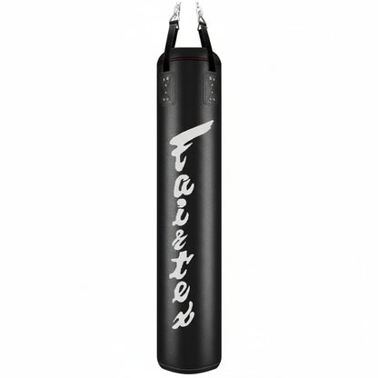 Black punching bag with 'Faitek' branding on a white background