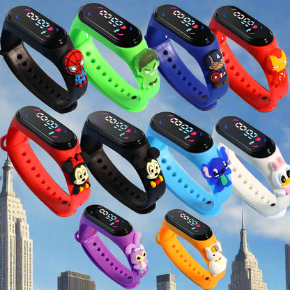 Fashion Mickey & Marvel Superhero Children's LED Sports Watches | Waterproof & Touch Display ⌚✨ - FitZone360