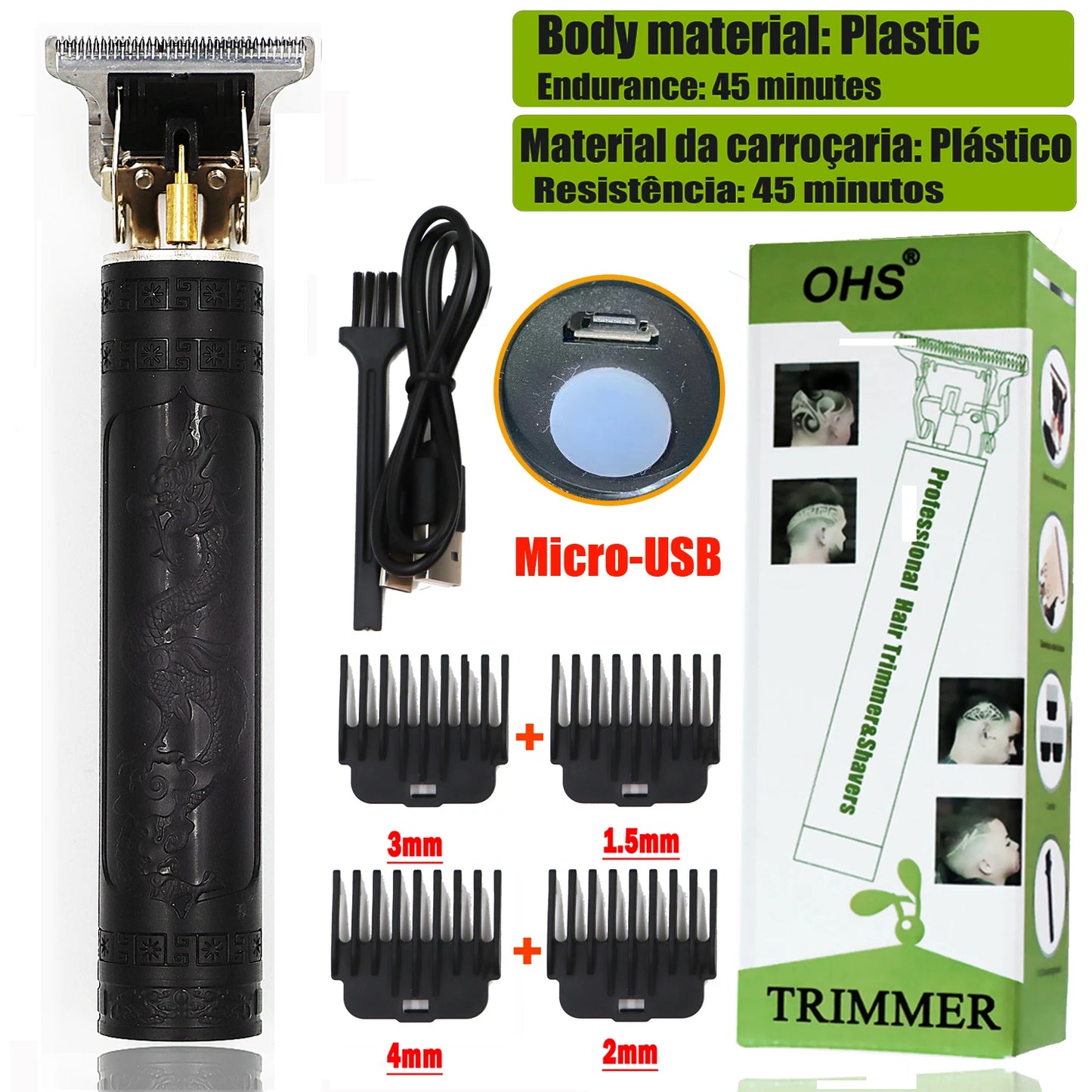 "Professional Cordless Hair & Beard Trimmer for Men | Precision Grooming Tool" - FitZone360