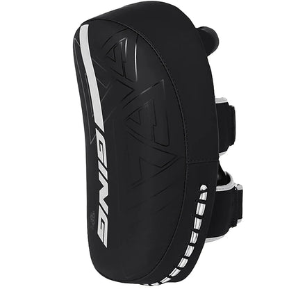 Black knee pad with brand logo on a white background