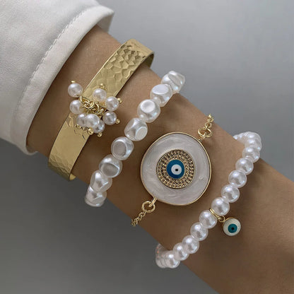 Vintage Turkish Evil Eye Beaded Stacking Bracelet Set | Lucky Multi-Layer Jewelry for Women & Men, Gift Idea - FitZone360