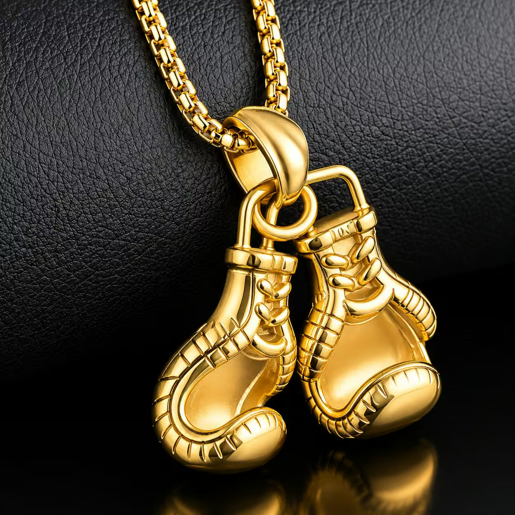 Vintage Boxing Chain Gold Plated Necklace