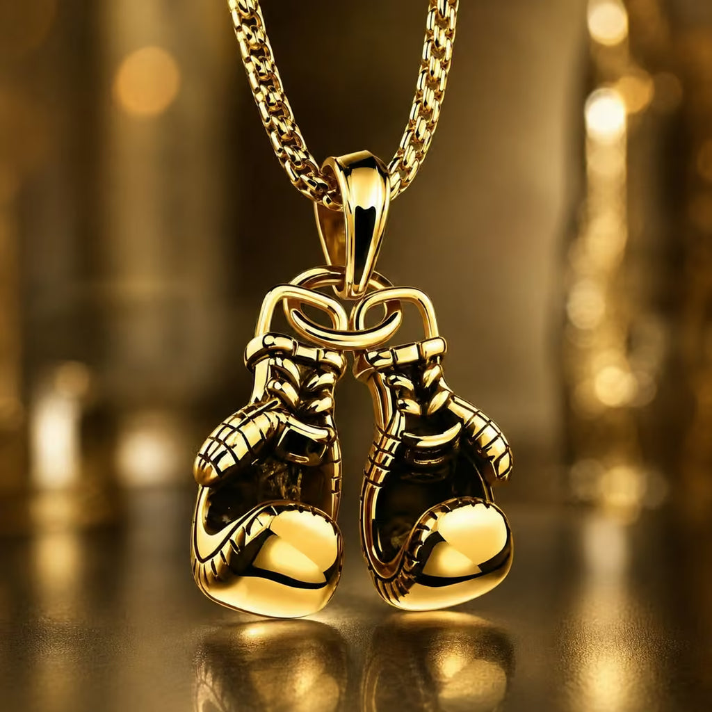 Vintage Boxing Chain Gold Plated Necklace