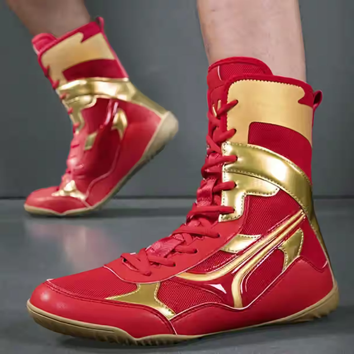 Professional Boxing Boots | High-Top Lightweight Ring Footwear