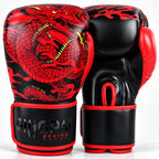 Red Dragon Style Boxing Gloves 10oz–14oz | MMA Muay Thai Training Gloves
