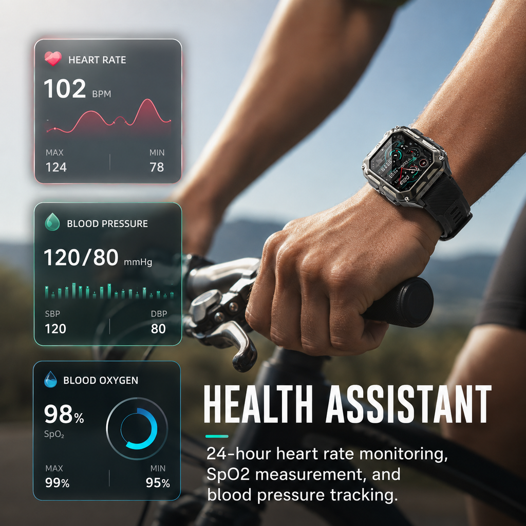 ULTIMATE HALO Military Sports Smart Watch | Rugged GPS Fitness & Health Tracking Watch