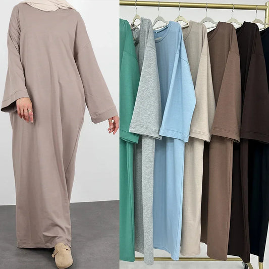 Casual Muslim Abaya Sweatshirt Dress for Women | Modest Daily Wear - FitZone360